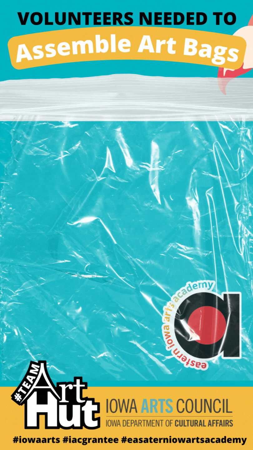 Volunteer to full art bags! Volunteer to full art bags!