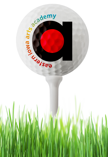 Chip in 4 EIAA EIAA Golf ball with grass